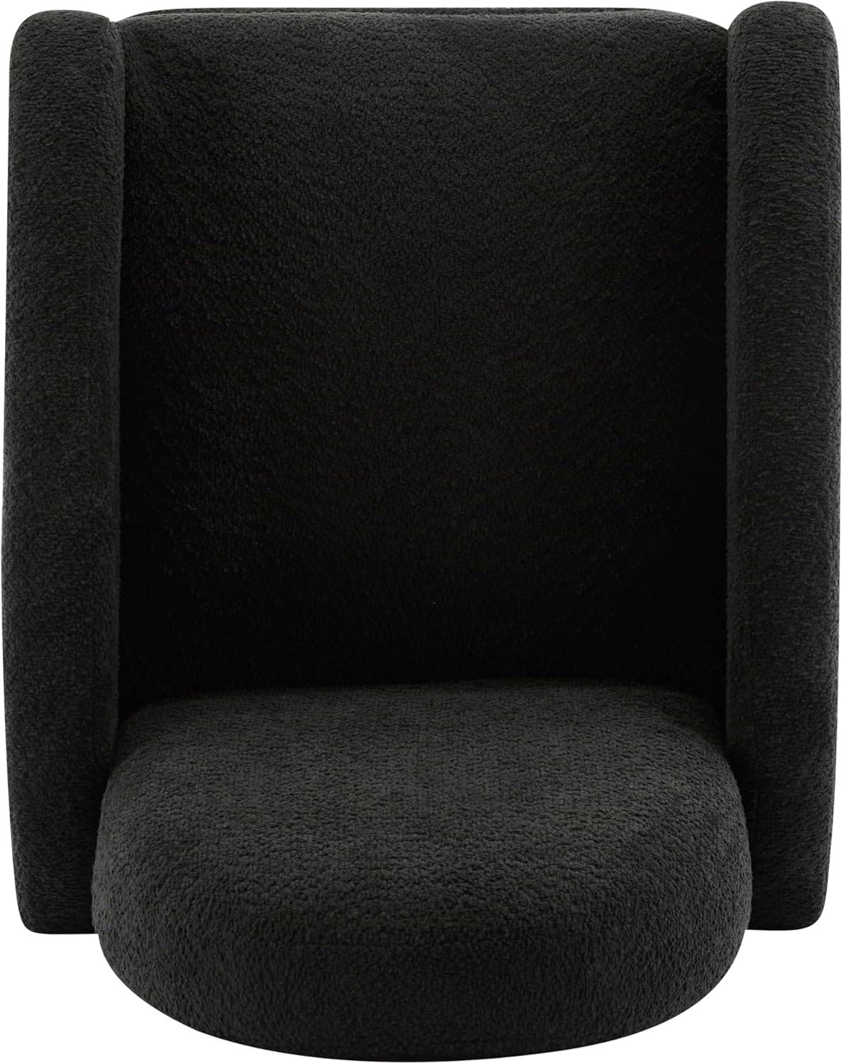 Christopher Knight Home Sidney Fabric Upholstered 360° Swivel Chair, Boucle Push-Back Recliner, Solid Wood Glider Recliner with Rotation, Living Room Lounge Sofa, Adjustable Comfy Reading Chair,Black