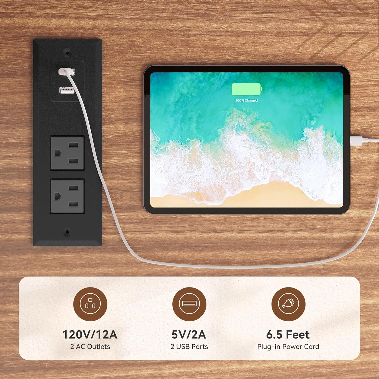 YITAHOME 47" Coffee Bar with Goblet Holder & Power Outlet, Buffet Cabinets with Storage,Farmhouse Sideboard Cabinets with Sliding Barn Doors for Kitchen, Living Room (White)