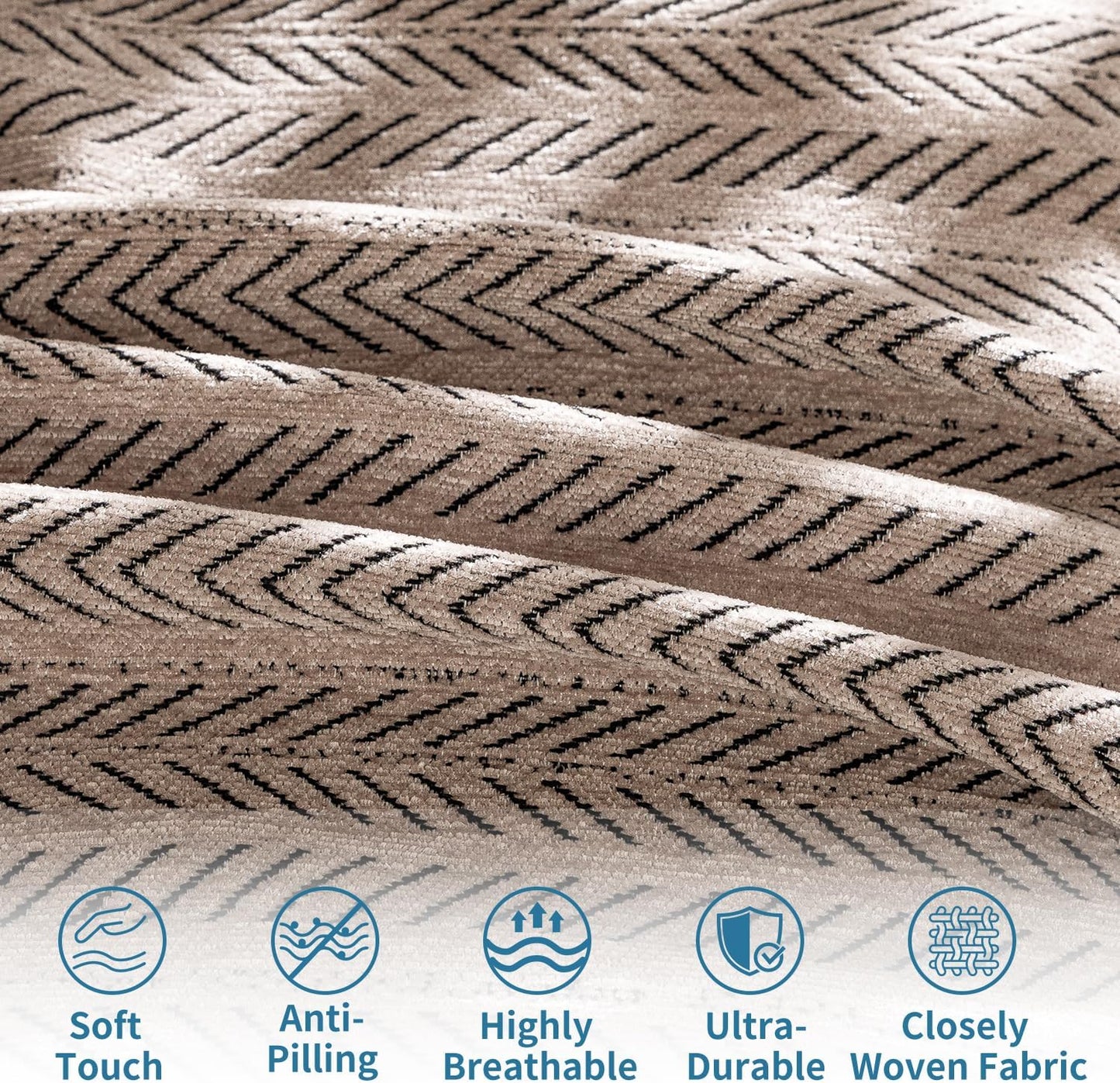 Nobildonna Sofa Cover Washable Soft Thicken Chenille Couch Cover with Tassel,Waterproof Sofa Slipcover for 2-3 Cushion Couch,Sectional Sofa,L-Shaped Furniture Protector Pet-Friendly,Brown 91"x118"