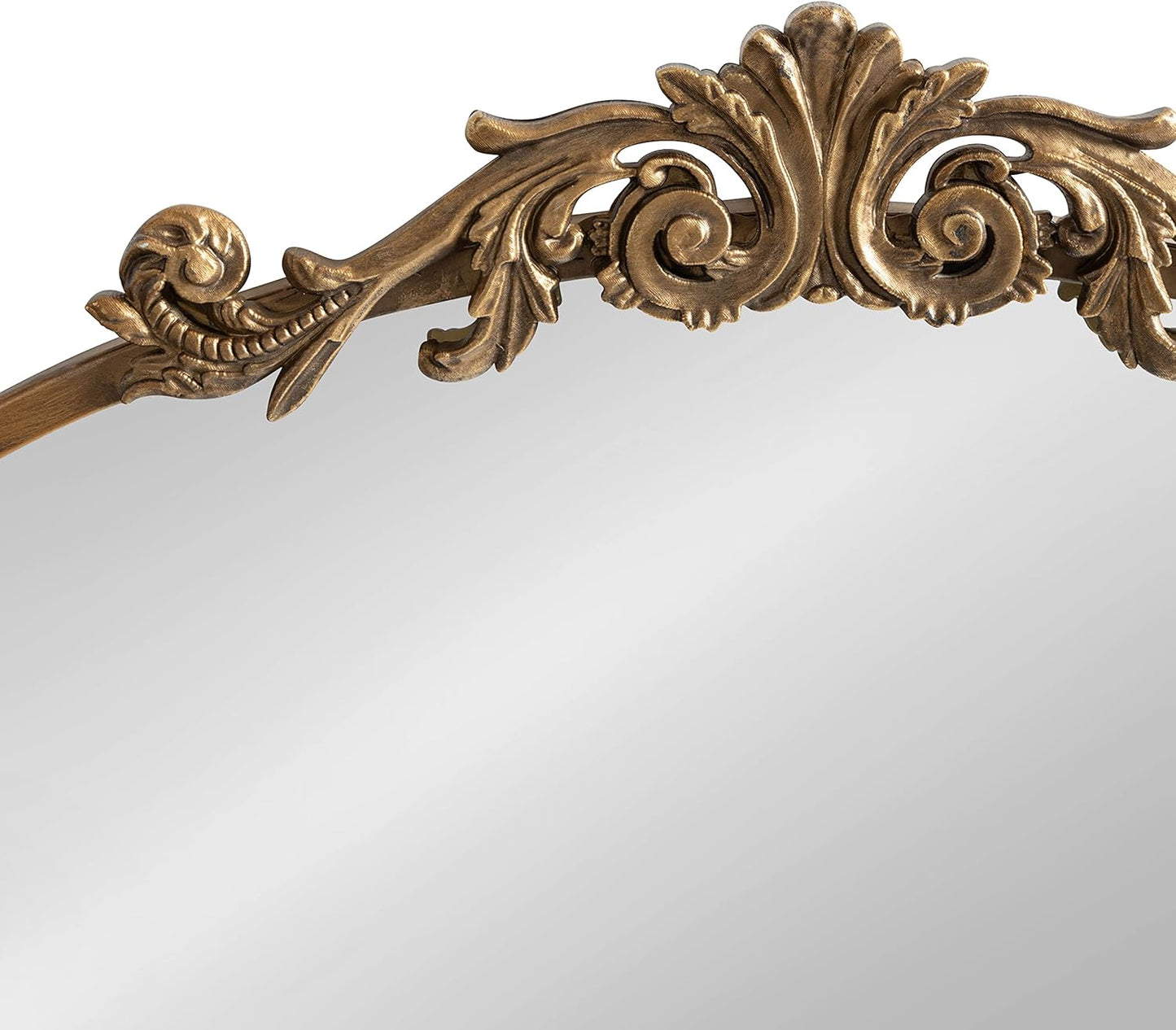 Kate and Laurel Arendahl Traditional Arch Mirror, 19" x 30.75", Gold, Baroque Inspired Wall Decor