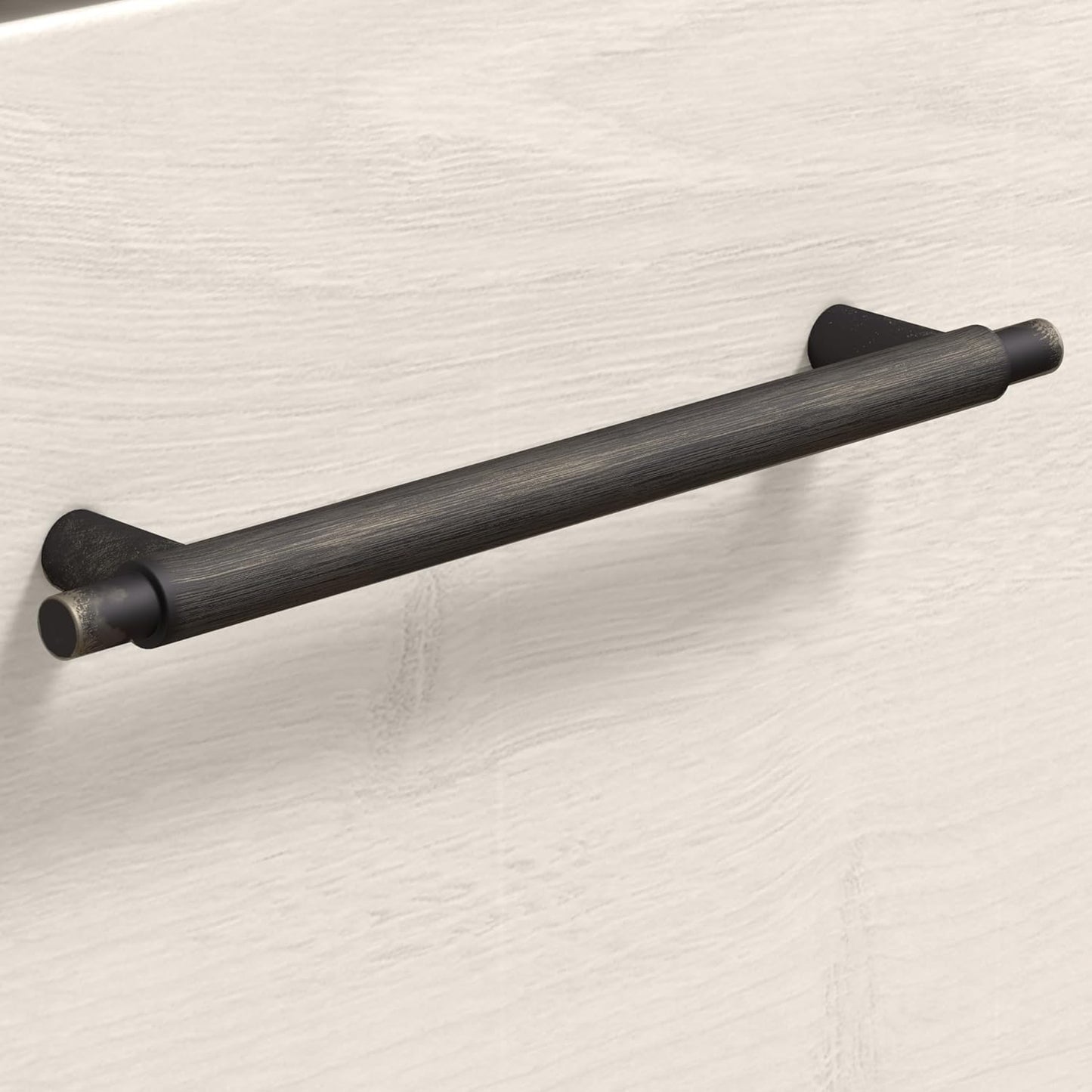 Bush Furniture Key West Small End Table with Storage | Modern Farmhouse Accent Shelf for Living Room in Linen White Oak