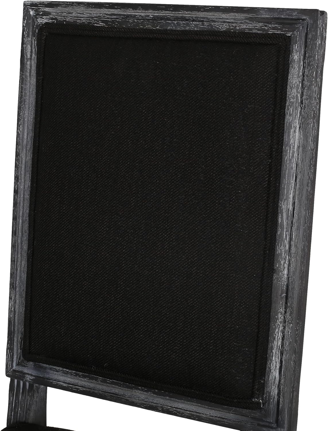 Christopher Knight Home Regina French Country Dining Chairs Set of 2, Wooden Dining Room Chair, High Back Kitchen Side Chair, Fabric Upholstered Armless Extra Seat, Black and Gray