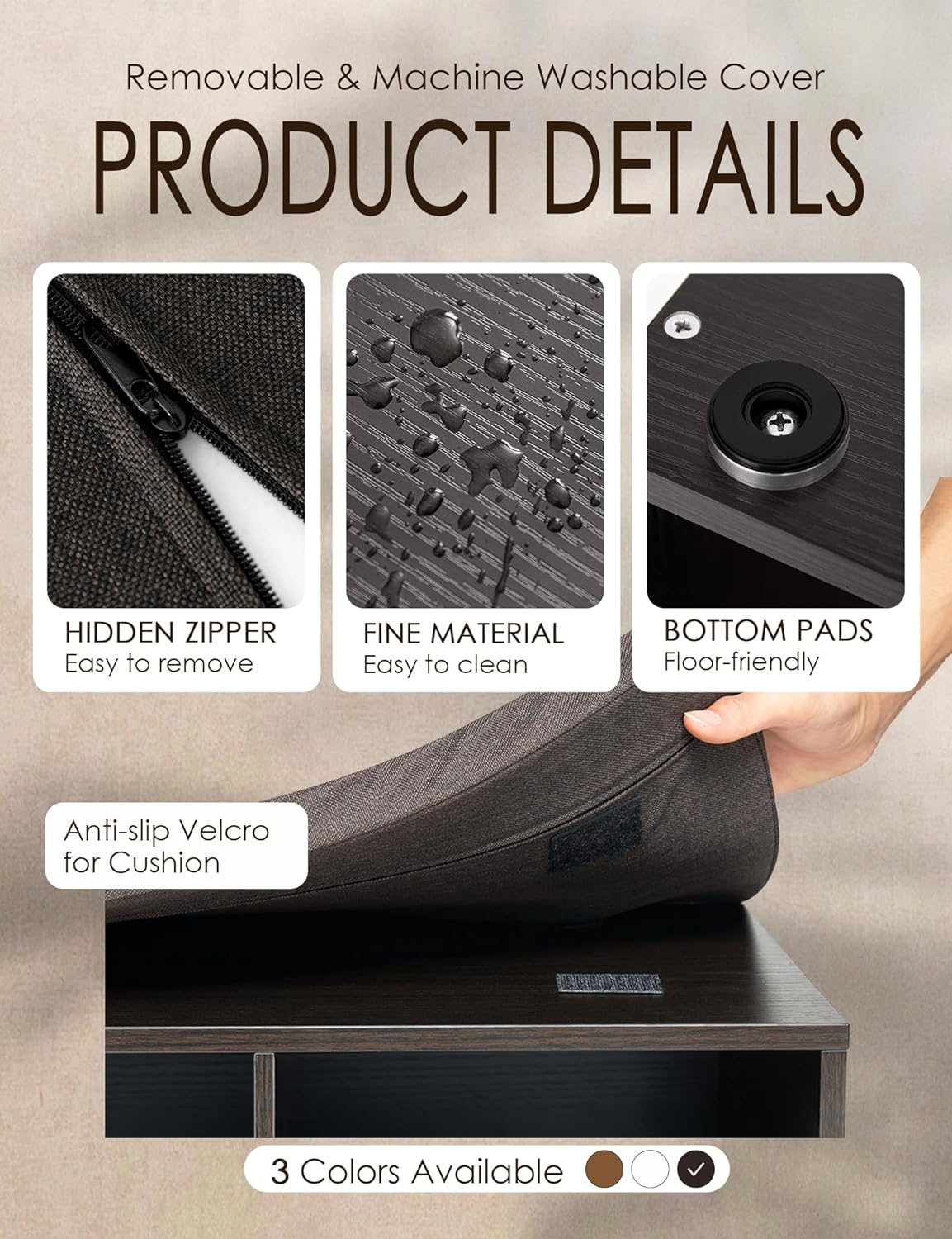 DINZI LVJ Shoe Bench, Entryway Storage Bench with Drawer and 14 Cubbies, Long Cubby Shoe Rack with Adjustable Shelves, Organizer for Living Room, Bedroom, Mudroom, Garage, Espresso