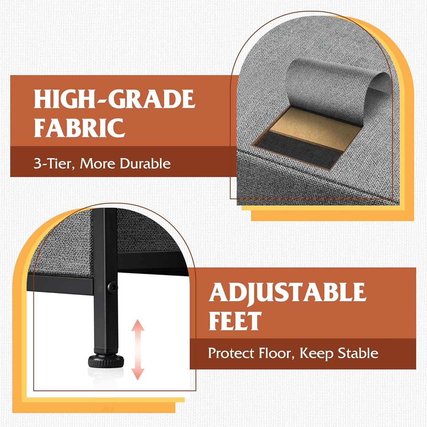 WLIVE 8 Drawer Dresser for Bedroom, Fabric Dresser with Large Storage Drawer Unit for Entryway, Chest of Drawers for Living Room, Dark Grey