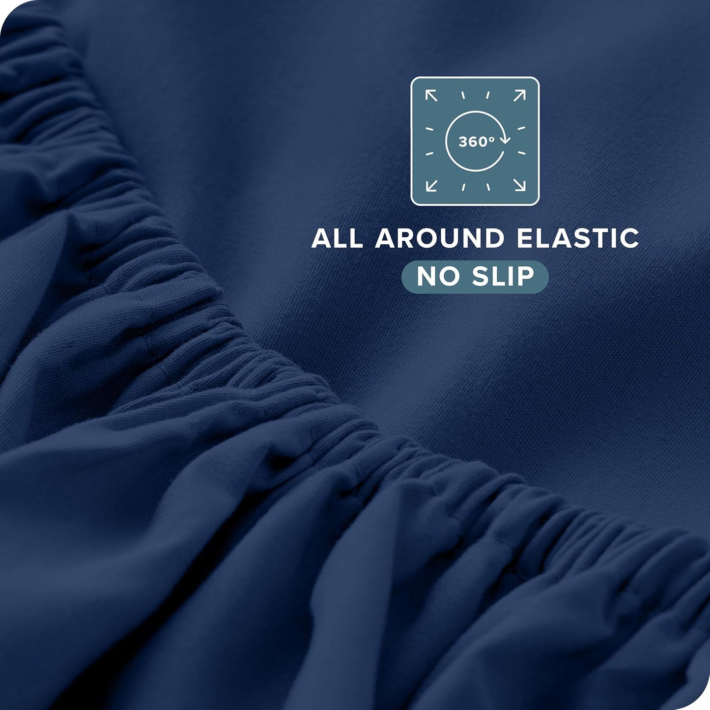 Bare Home Short Queen Sheet Set - 1800 Ultra-Soft Microfiber - Double Brushed - Deep Pockets - Easy Fit - 4 Piece Set - Bed Sheets (Short Queen, Dark Blue)