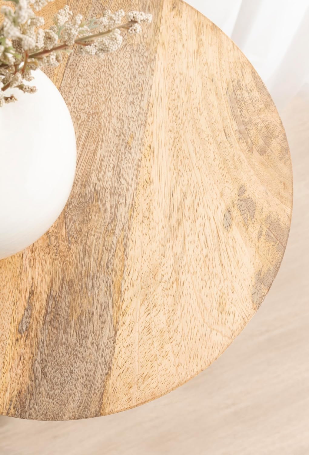 Kate and Laurel Talcott Modern Round Wood Side Table, 12 x 12 x 28, Natural Wood, Transitional Decorative Two-Tier End Table for Use as a Bedroom Nightstand or Living Room Plant Stand