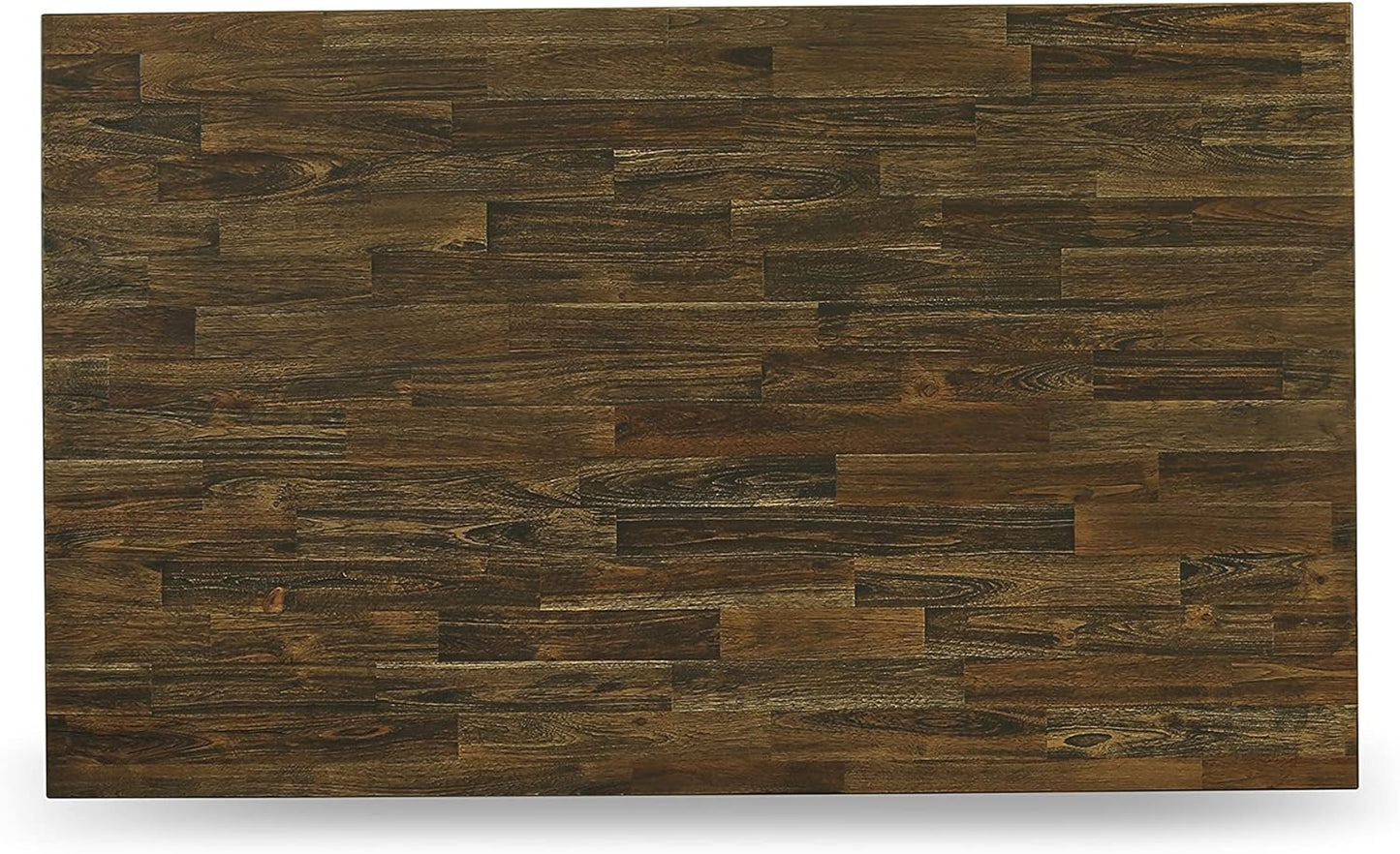 East West Furniture X777FO749-9 9 Piece Dining Table Set Includes a Rectangle Dining Room Table with X-Legs and 8 Black Faux Leather Parsons Chairs, 40x72 Inch, Multi-Color