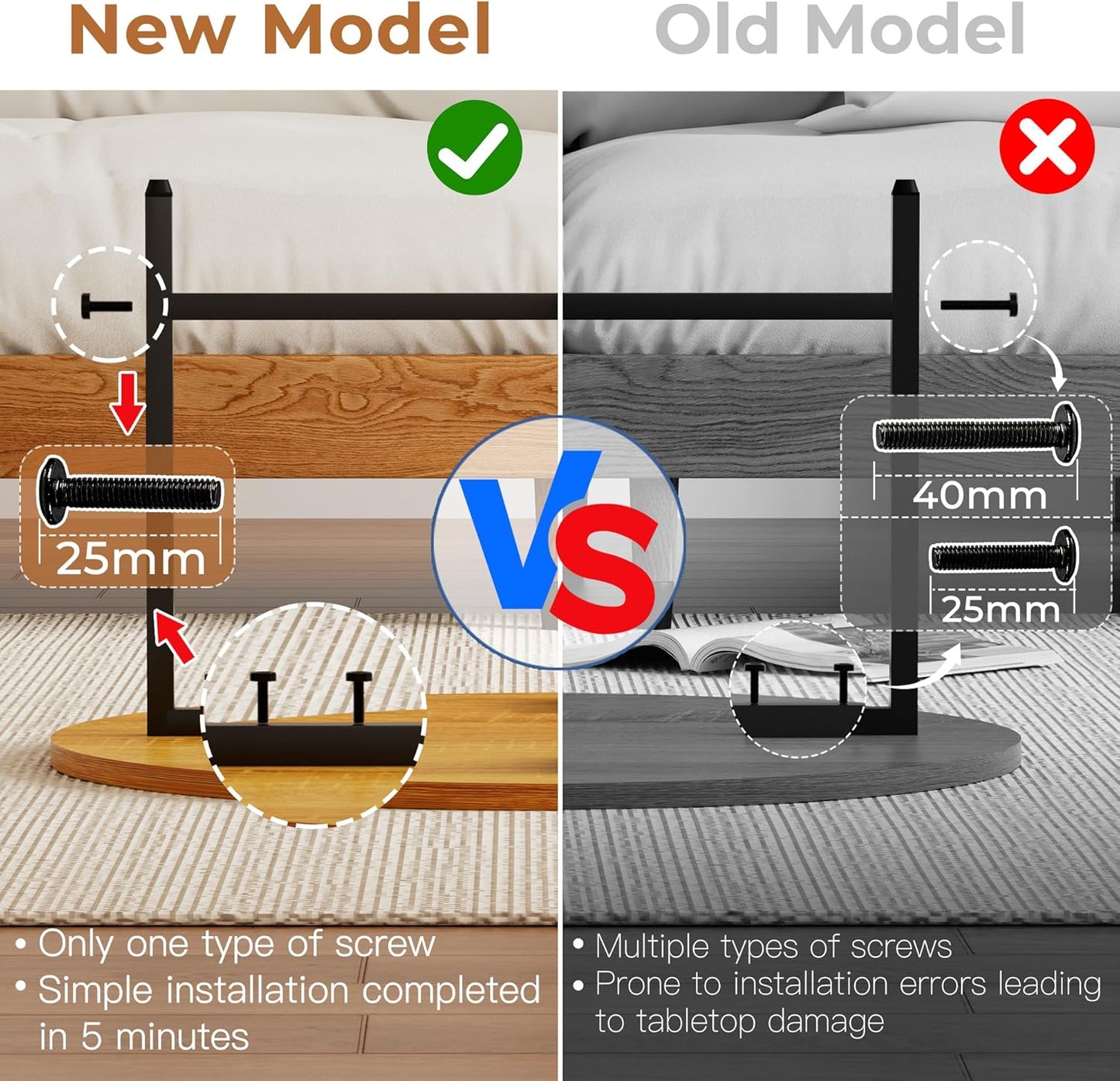 Coffee Table, 23.6" Coffee Tables for Living Room, Round Coffee Table with Metal Frame, Floor Table for Sitting on The Floor, Home, Office, Honey Brown