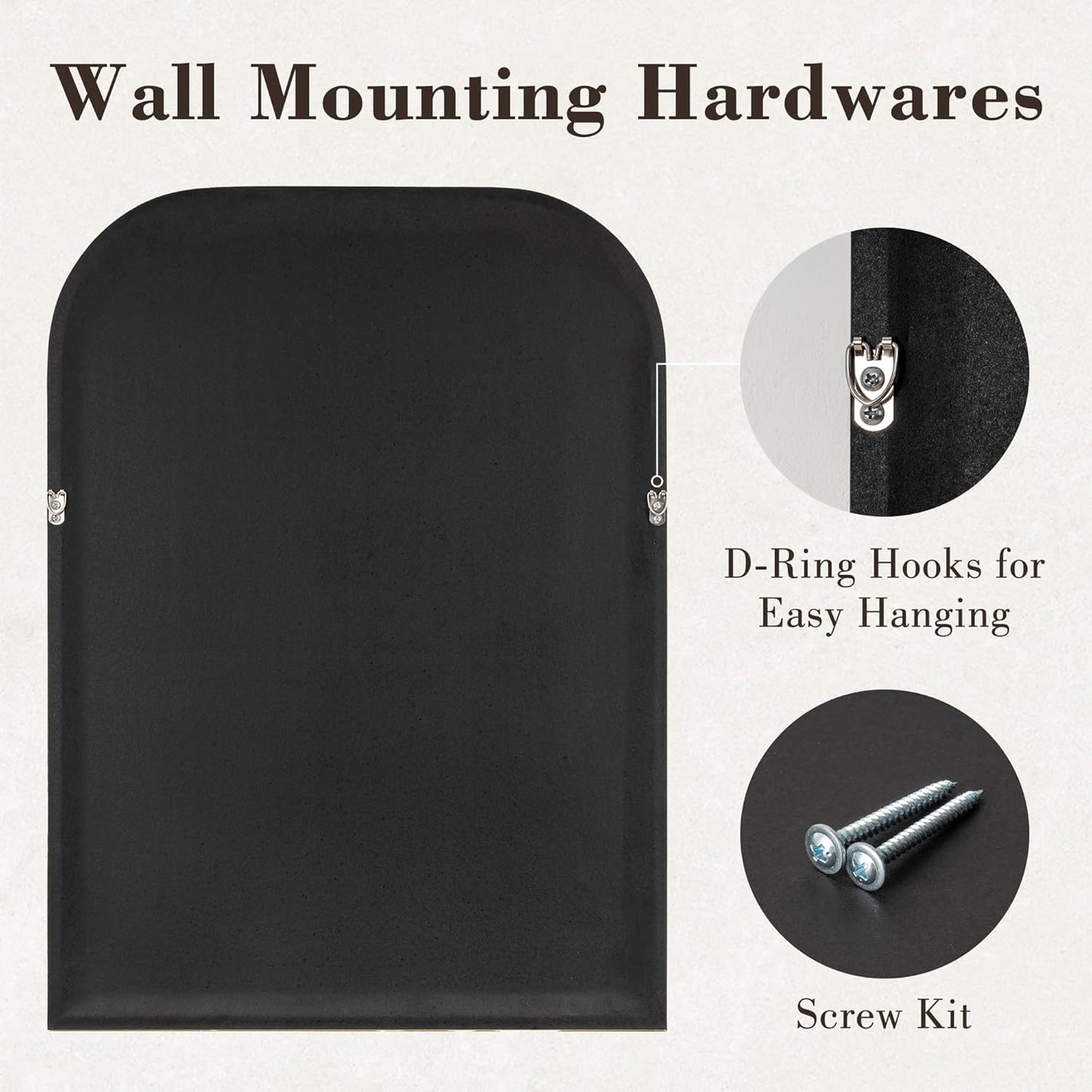 Axeman 32x48 Rounded Rectangular Wall Mirror, Decorative Bathroom Mirror, Traditional Vintage Wall Mounted Mirror with Beaded Frame for Accent Living Room Vanity Bedroom Entryway, Bronze