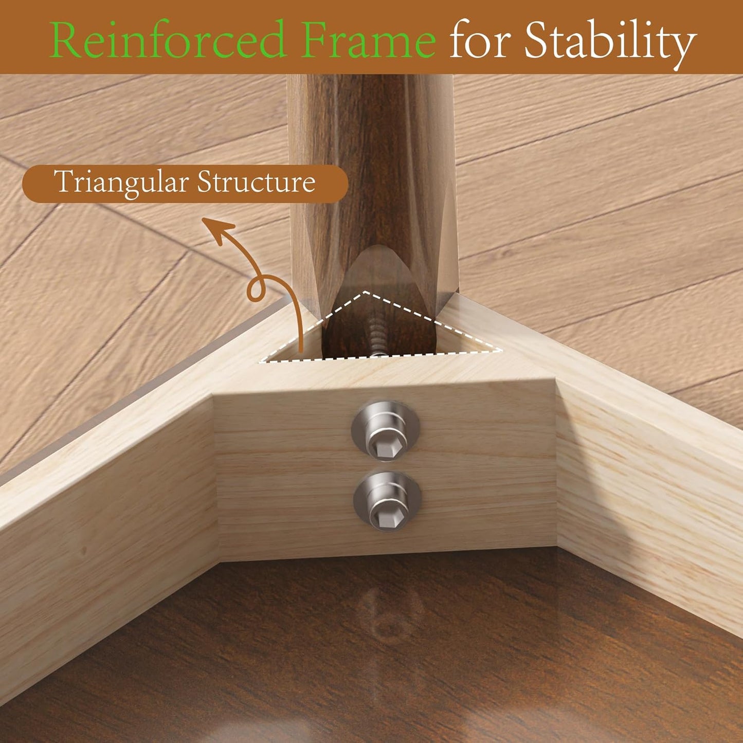 100% Solid Wood Rectangular Dining Table - 47.2" Mid Century Modern Kitchen Table, Wooden Dining Tables Seats 2-4 People,Small Farmhouse Rectangle Desk for Dining Room, Kitchen, Living Room (Walnut)