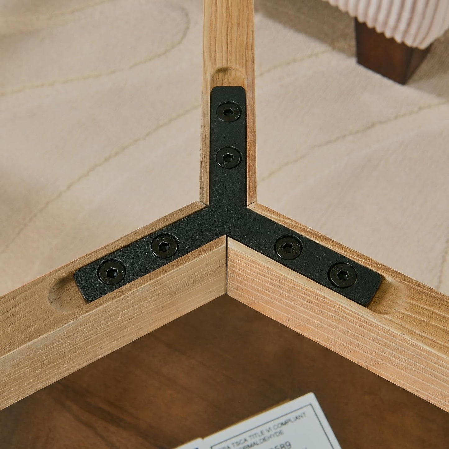 MODERION Round End Table, Rustic Side Tables with Storage Shelf, Classic Circular Solid Wood Beside Table-, 2-Tier Telephone Tables-, Nightstand, 24”H x 19.3”D for Living Room Wood Natural BZ3338OA