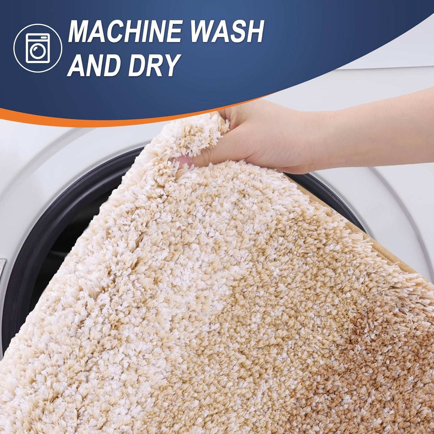 OLANLY Bathroom Rugs Mat 30x20, Extra Soft Absorbent Microfiber Bath Rugs, Rubber Backing, Quick Dry, Machine Washable Bath Mats for Bathroom Floor, Tub and Shower, Home Decor Accessories, Beige