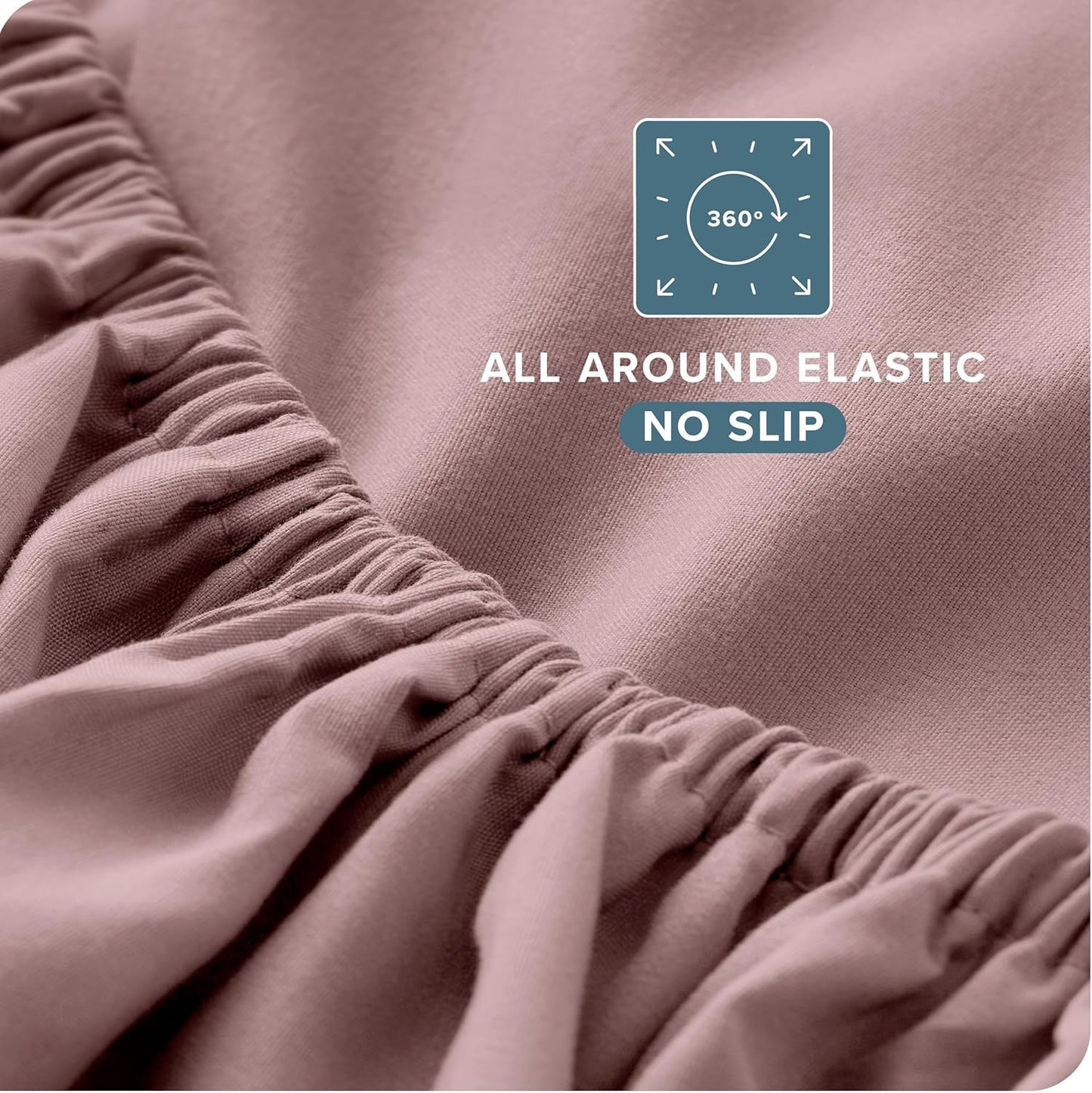 Bare Home California King Sheet Set - 1800 Ultra-Soft Microfiber Cal King Bed Sheets - Double Brushed - Deep Pockets - Easy Fit - 4 Piece Set - Bed Sheets (Cal King, Mauve)