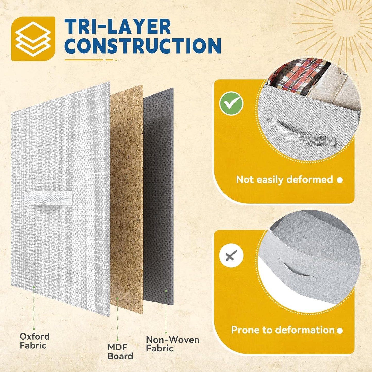 DWVO Dresser for Bedroom, 7 Drawers Fabric Dresser, Organizer Unit for Living Room, Hallway, Closets - Sturdy Steel Frame, Wooden Top & Easy Pull Fabric Bins, Light Gray