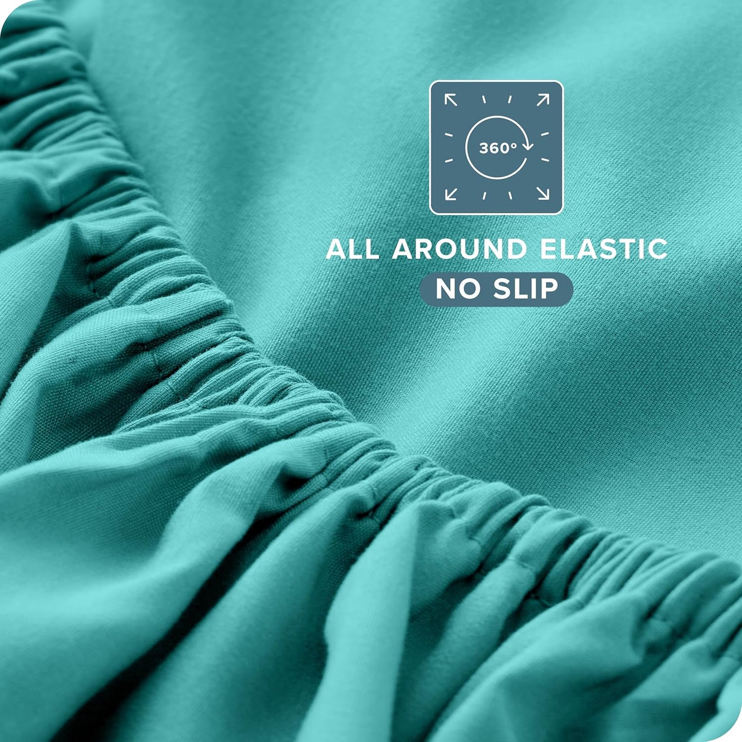 Bare Home Queen Sheet Set - Luxury 1800 Ultra-Soft Microfiber Queen Bed Sheets - Double Brushed - Deep Pockets - Easy Fit - 4 Piece Set - Bedding Sheets & Pillowcases (Queen, Turquoise)