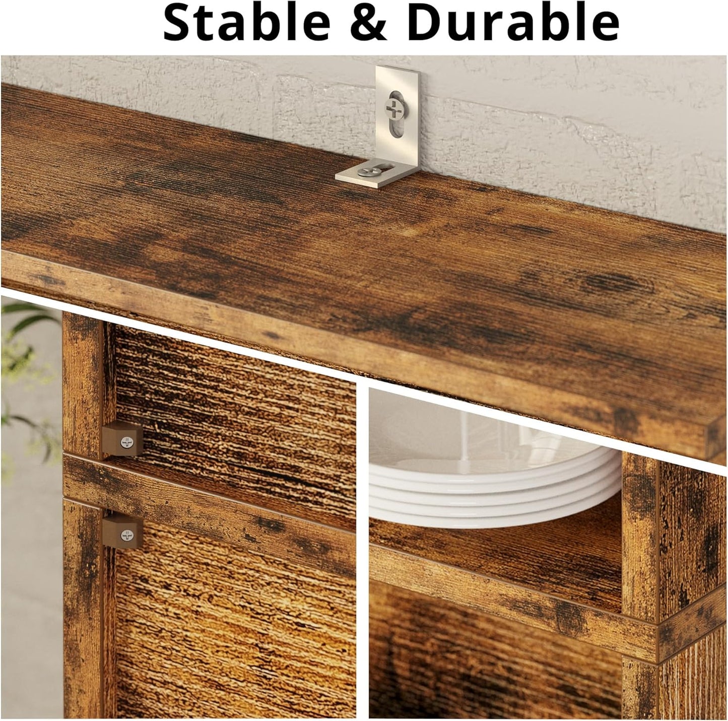 IRONCK Industrial Bookshelves and Bookcases with Doors 11.8 in Depth Floor Standing 5 Shelf Display Storage Shelves Bookcase Home Decor Furniture for Home, Office, Living Room, Bedroom