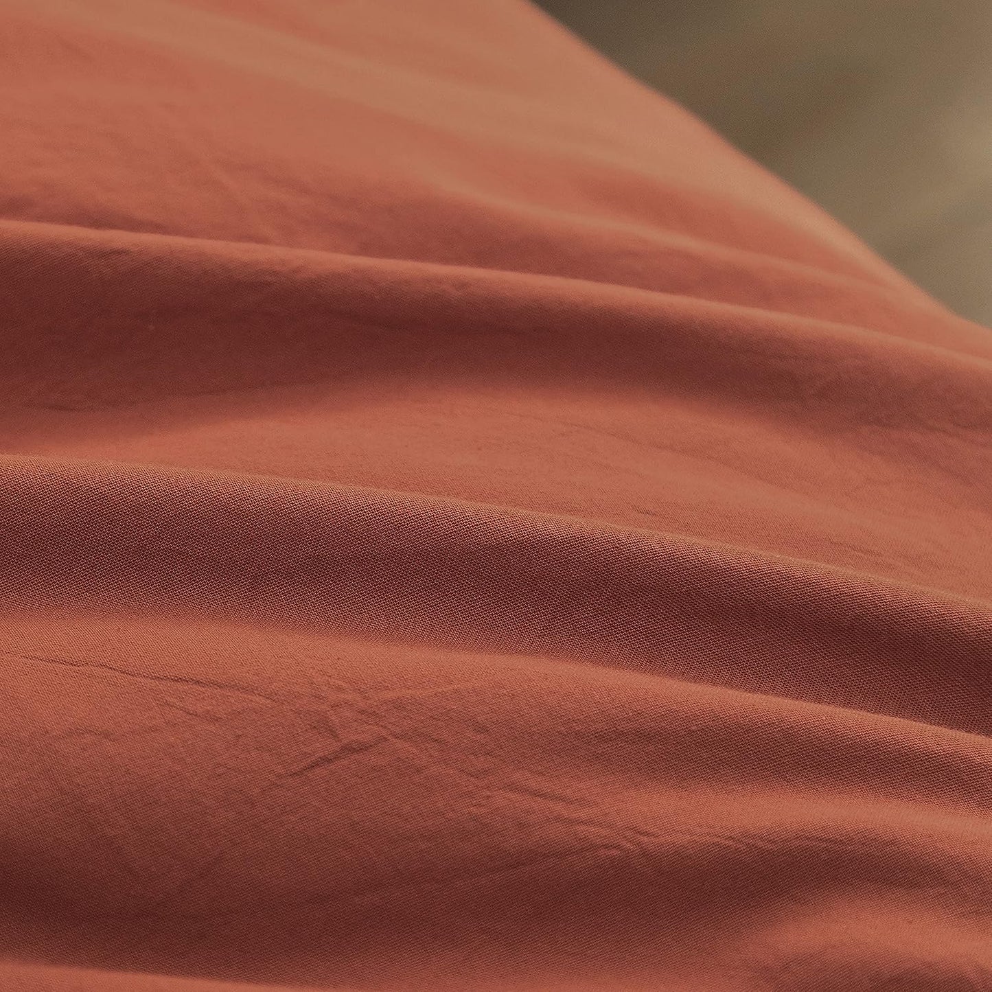 BESTOUCH Duvet Cover Set 100% Washed Cotton Linen Feel Super Soft Comfortable Chic Lightweight 3 PCs Home Bedding Set Solid Crimson Red Full/Double