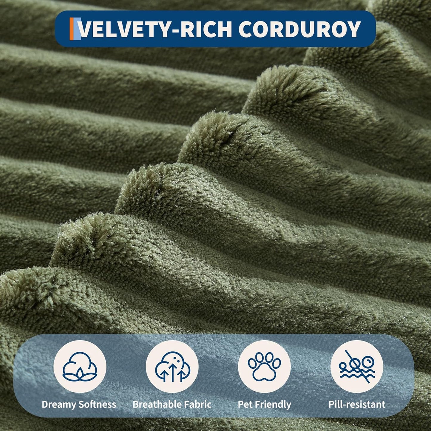 54.3"W Oversized Chaise Lounge Chair Indoor, Boneless Corduroy Sleeper Sofa Bed with 4 Pillows, Armrests, Comfy Fluffy Reading Couch, No Assembly Required Cloud Sofa for Living Room, Bedroom, Office