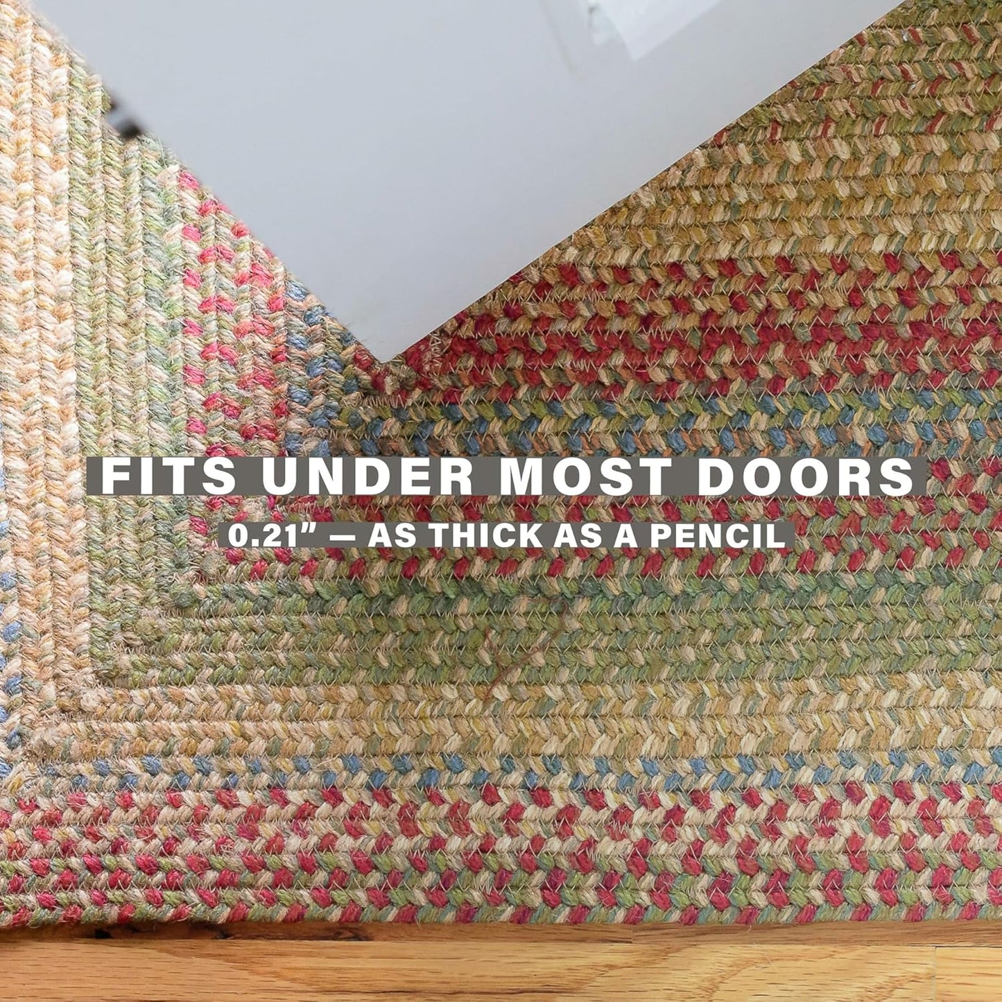 Azalea Multi Color Jute Braided Rug, 20x30 Rectangle - Perfect Country Primitive Decor for Kitchen, Entryway, Everywhere