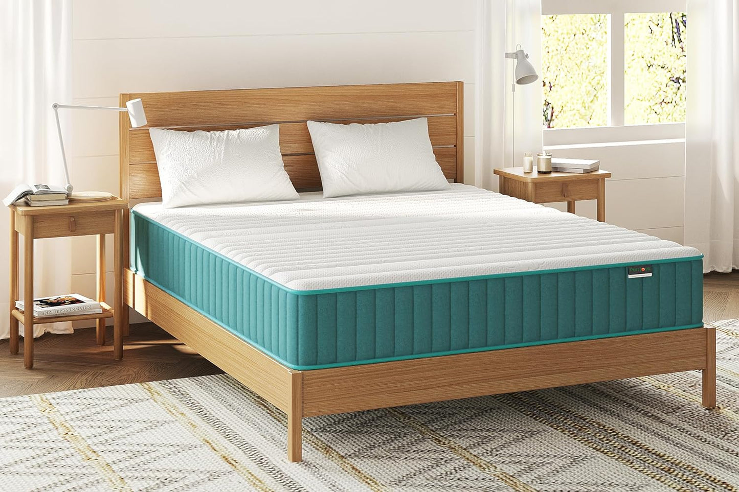 Firm Queen Mattress, 10 Inch Cooling-Gel Memory Foam & Pocket Spring Hybrid Mattress,Firm Feel,Queen Bed Mattress in a Box, CertiPUR-US Certified, Queen Size Mattress