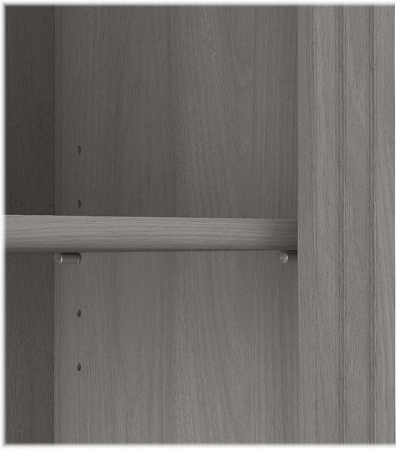 Bush Furniture Saratoga Tall 5 Shelf Bookcase in Modern Gray, Home Office Organizer, Vertical Storage Solution for Books and Office Supplies, Tall Bookshelf