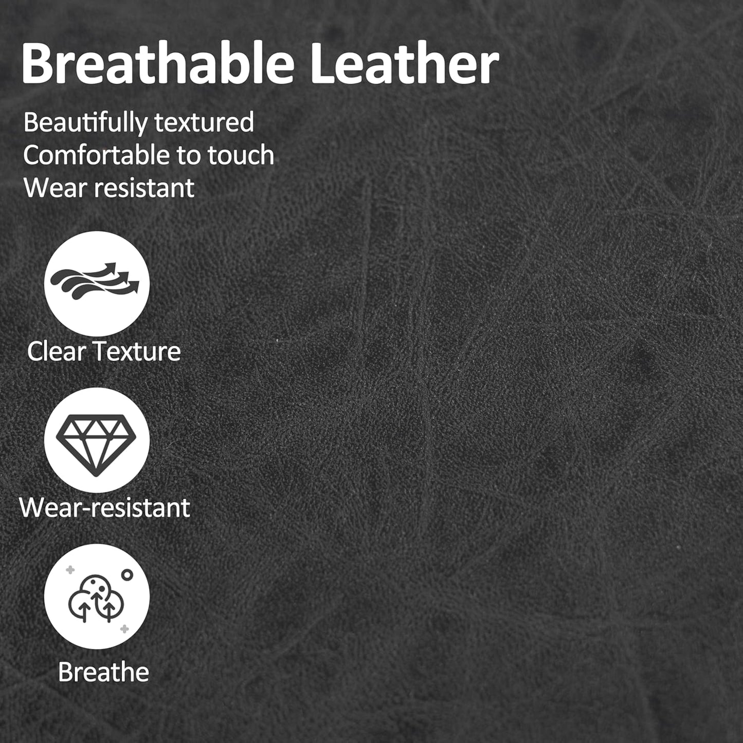 Finnhomy Bar Stools Set of 2 Counter Height, Swivel Barstools with Footrest and Backless, Height Adjustable Rustic Bar stools for Kitchen, Vintage Leather, Retro Black