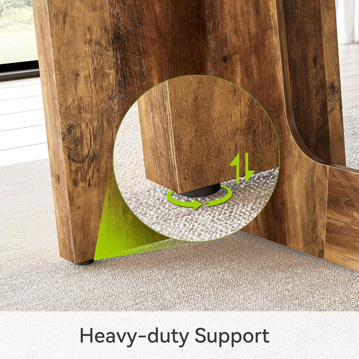 1Easylife 70.87 Inches Long Executive Desk, Brown Wooden Computer Desk, Industrial Simple Study Writing Table, Large Workstation Business Furniture for Home Office