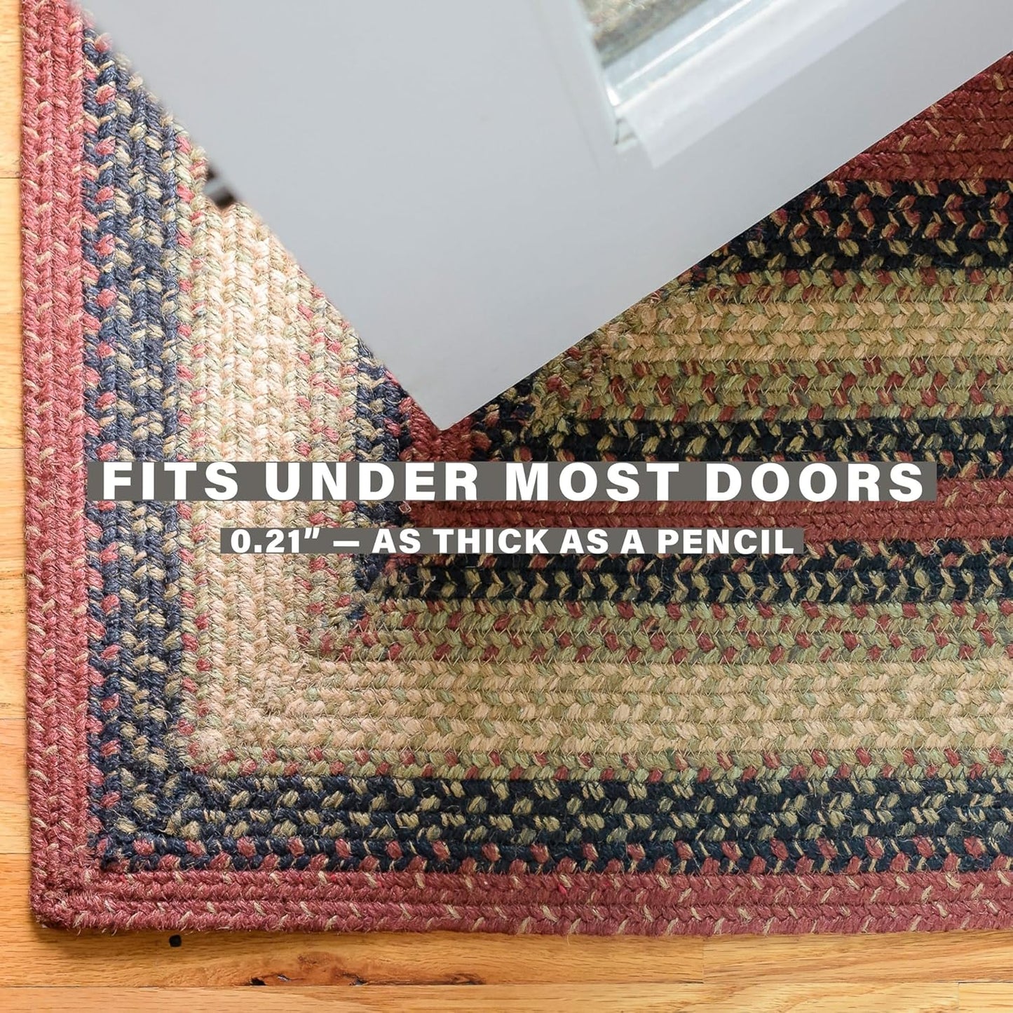 Highland Multi Color Oval Braided Rug, 6x9' - Handmade with Jute, Warm Country and Lodge Decor, Perfect for Living Rooms and Dining Rooms - Pet Friendly and Easy to Clean