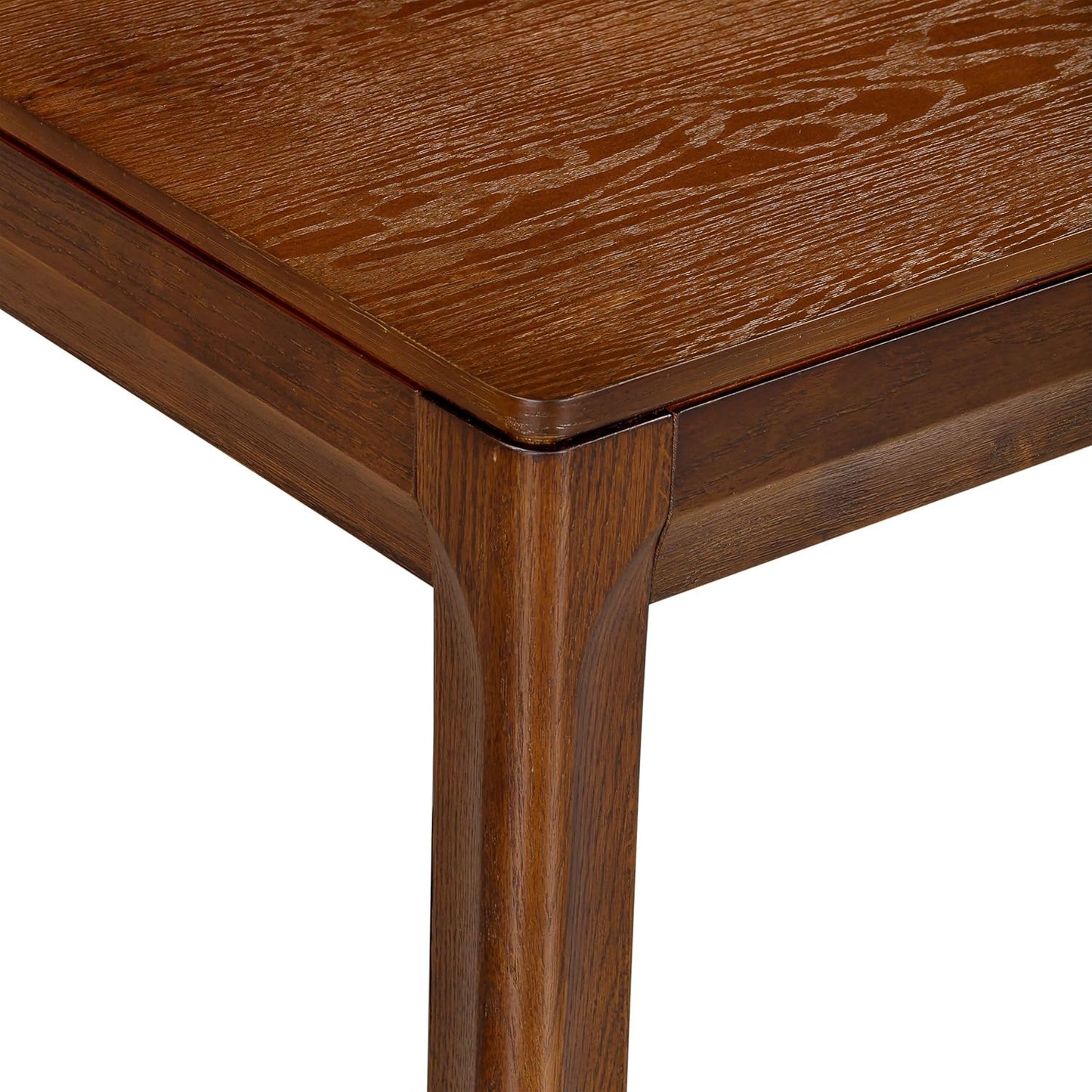 NTC Flow Modern Wooden Rectangle Coffee Table with Hidden Drawer – Waterproof & Heat Resistant, Dark Walnut