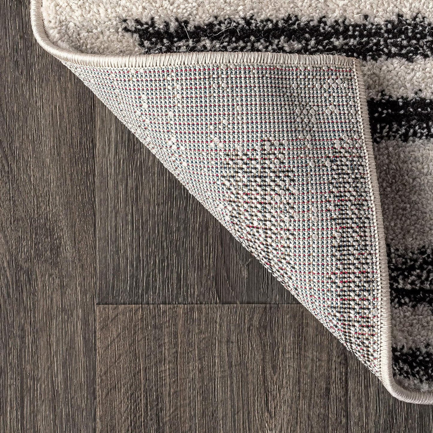 JONATHAN Y Khalil Modern Berber Stripe Cream/Black Indoor Area Rug, 12x18, Contemporary, Bohemian, Easy-Cleaning for Living Room, Bedroom, Kitchen, Pet Friendly, Non-Shedding (MOH207A-18)