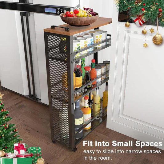 Slim Kitchen Storage Cart