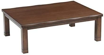 BJDesign Kotatsu - Japanese Heated Table - Wooden Chabudai Furniture with 120V Electric Heater - Low-Lying Dining and Work Desk with Temperature Control Knob (59x33in, Brown)
