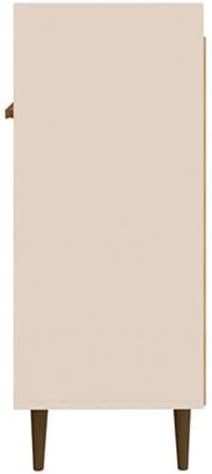 Manhattan Comfort Bradley Buffet Cabinet with Storage, Mid Century Modern Sideboard with 4 Shelves and Soft Close Doors, TV Stand Media Console for up to 50" Screens, 53.54" Long, Off White