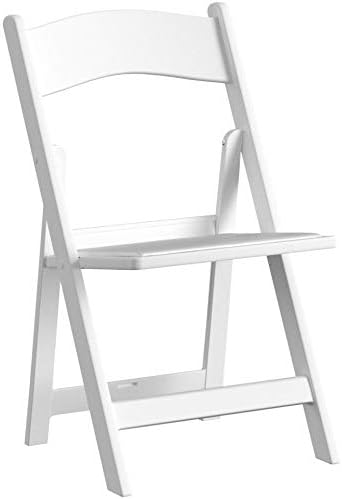 Flash Furniture Hercules Series Folding Chairs for Weddings and Formal Events, Stackable Commercial Event Seats with 1,000-lb. Static Weight Capacity, Set of 2, White