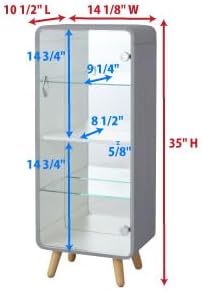 PaletteLife Figurine-Case 4 Tiers Collection-Case Mirror-Backboard Woodgrain Purple BLT-612PP