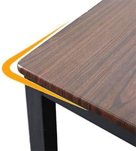 SogesHome Kitchen Table Set for 4, Compact Dining Table Chair Set with Bench, 4 Piece with Built-in Storage Racks, Metal Frame, for Apartment, Restaurant, Dark Brown