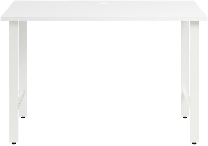 Bush Business Furniture Hustle 48W x 24D Computer Desk with Metal Legs in White, Modular Office Table for Home and Professional Workspace