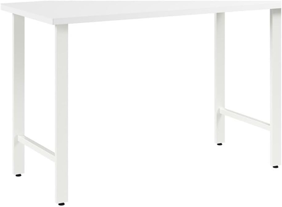 Bush Business Furniture Hustle 48W x 24D Computer Desk with Metal Legs in White, Modular Office Table for Home and Professional Workspace