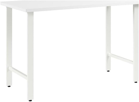 Bush Business Furniture Hustle 48W x 24D Computer Desk with Metal Legs in White, Modular Office Table for Home and Professional Workspace