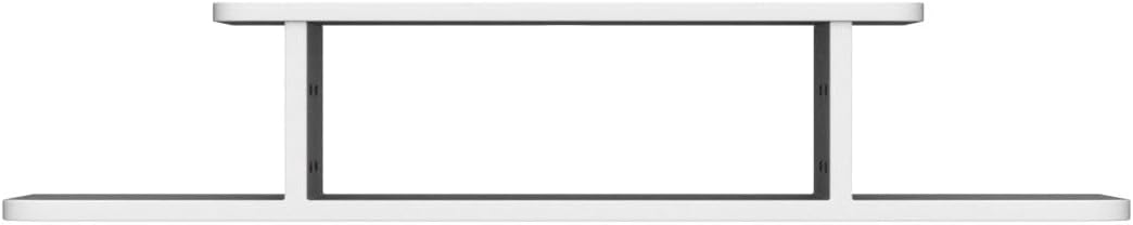 BiJun Floating TV Shelf, Entertainment Center Wall Mounted Floating Shelves for Wall Media Console Router DVD Shelf for PS4/Cable Box/DVD Players/Game Console Streaming Media Equipment (White, 35.4)