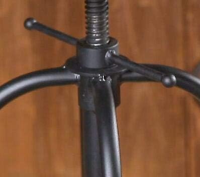 LOKKHAN 32 Inch Vintage Industrial Bar Stool-Swivel Upholstered Metal Bar Height Adjustable Kitchen Counter Breakfast Cafe Stools 2 Pack-Extra Tall 26"-32",PU Leather,Welded