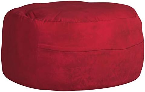 Chill Sack Bean Bag Chair - 5' Giant Memory Foam Lounge Chair with Soft Microfiber Cover – Cozy Furniture for Living Room, Dorm, & Kids' Rooms – Comfortable 5 Ft, Microsuede Lounge Sofa, Cinnabar