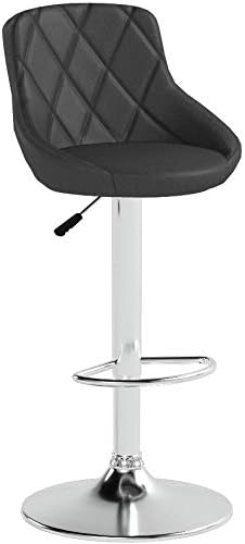BestOffice Counter Height Bar Stools Set of 2 Bar Stools Swivel Stool Height Adjustable Bar Chairs with Back PU Leather Swivel Bar Stool Kitchen Counter Stools Dining Chairs