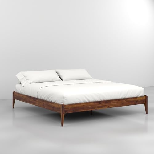 Dinkee Basic Bed Frame Without headboard - Dark Chocolate - King