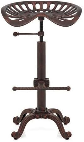 Vintage Tractor Seat Bar Stools Industrial Style Swivel Kitchen Dining Chair Height Adjustable 20-27inch