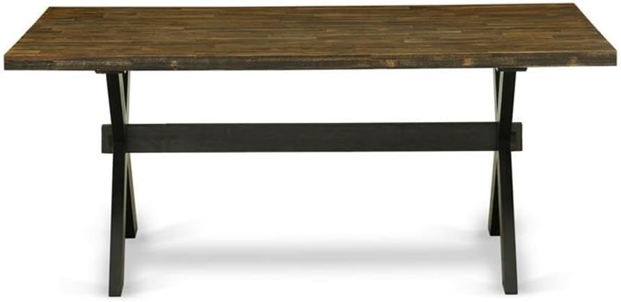 East West Furniture XT677 X-Style Kitchen Dining Table - a Rectangle Wooden Table Top with Stylish Legs, 40x72 Inch, Multi-Color