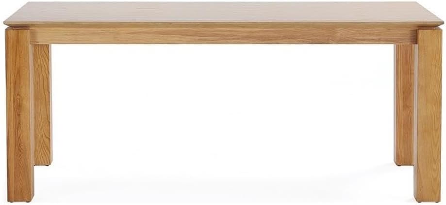 Manhattan Comfort Rockaway 70.86" Modern Solid Wood Dining Table for 8 - Unique Raised Beveled Top & Natural Wood Grain Finish, Durable & Elegant Kitchen Furniture, Nature