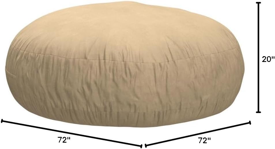Jaxx 6 Foot Cocoon - 2-in-1 Convertible Bean Bag Bed & Large Bean Bag Chair for Adults, Camel