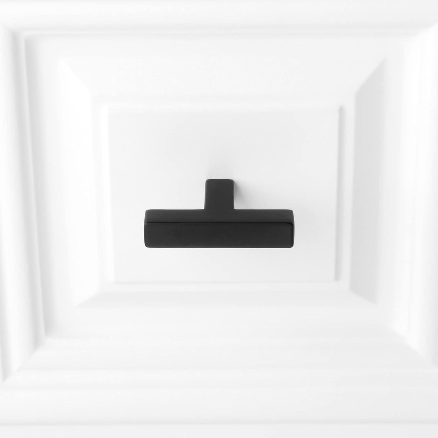 KOOFIZO 30-Pack Solid T Bar Cabinet Knob - Black Pull Handle (Length 45mm / 1.77 Inch) for Kitchen Cupboard Door, Bedroom Dresser Drawer, Bathroom Wardrobe Hardware