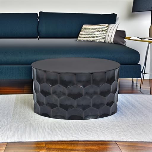 SIMPLIHOME Whitney Industrial 31 inch Wide Metal Storage Coffee Table in Antique Bronze, Fully Assembled for the Living Room and Bedroom